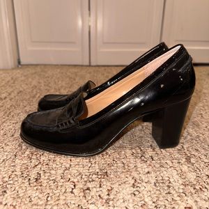 Michael Kors shiny black leather heels